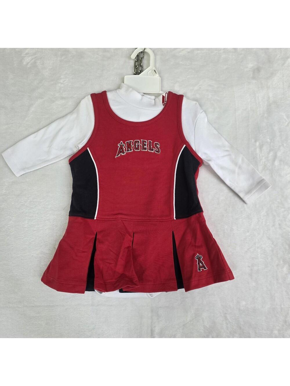 Los Angeles Angels Cheerleader 2 Piece Outfit Red & White Baby 24 Months NWT